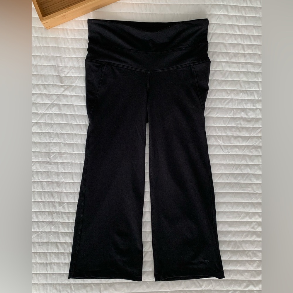 C9 by Champion Leggings Girls Size XS Black Cropped Flare Stretch Yoga